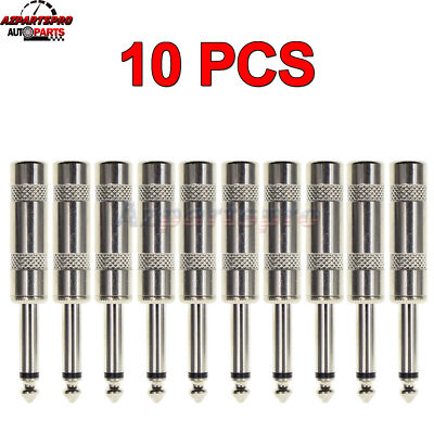 10pcs 1/4 MONO TS Male Audio Speaker Guitar Cable Connector Plug JACK