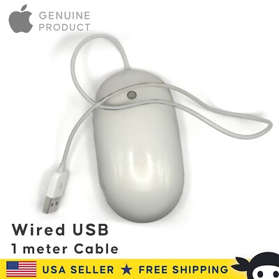 Genuine Apple Mighty Mouse (A1152) Wired USB Optical Mouse - White