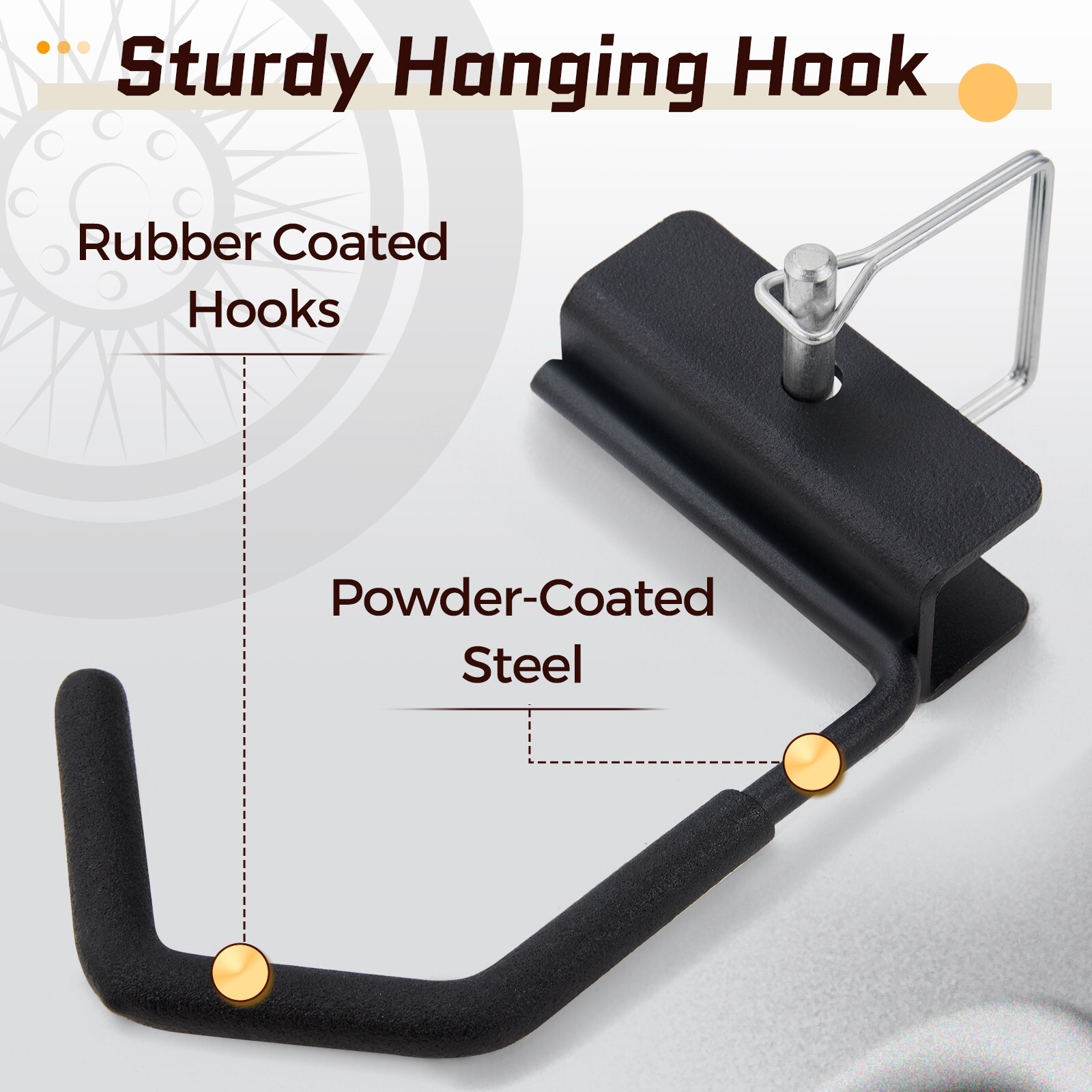 Danrelax Freestanding Bike Storage Rack, 300 lbs 5 Bikes Capacity, Black