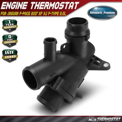 Thermostat Housing Assembly for Jaguar F-Pace 2017 XF 2014-2017 XJ F-Type 3.0L