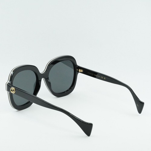 Pre-owned Gucci Gg1240s 001 Black/gray 57-20-145 Sunglasses