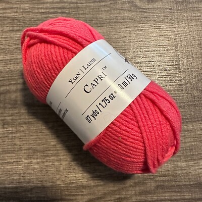Loops and Threads Capri Yarn - Color #14 Coral - FREE US Shipping