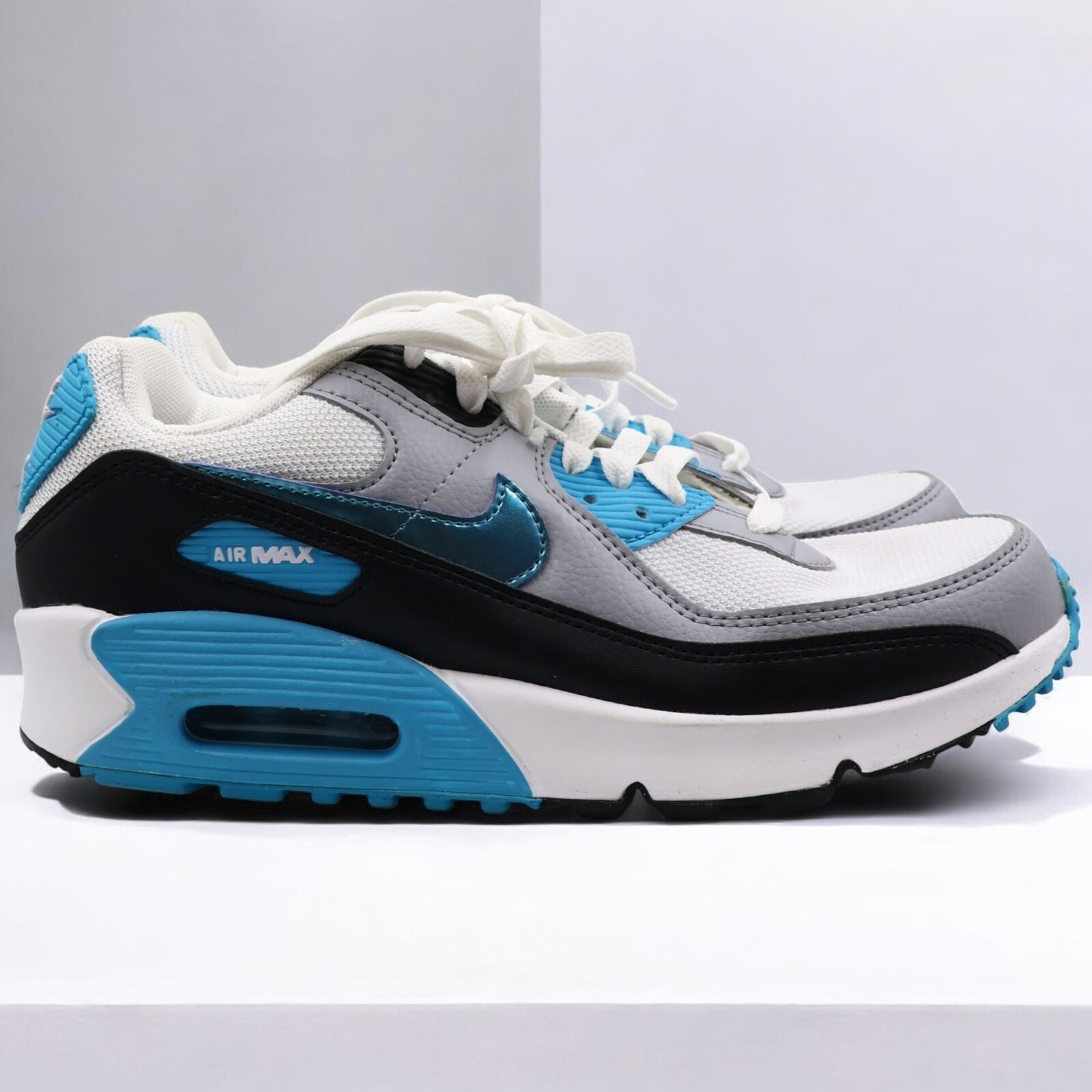 靴 NIKE AIR MAX 90 23cm Women's Nike Air Max 90 PREM 443817 103 White Neon Green