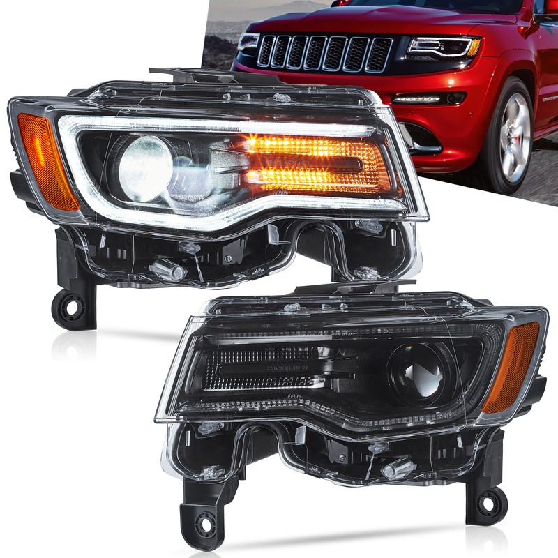 Vland Led Scheinwerfer FÃ¼R Jeep Grand Cherokee 2014â2022 W/Dynamische Blue Drl