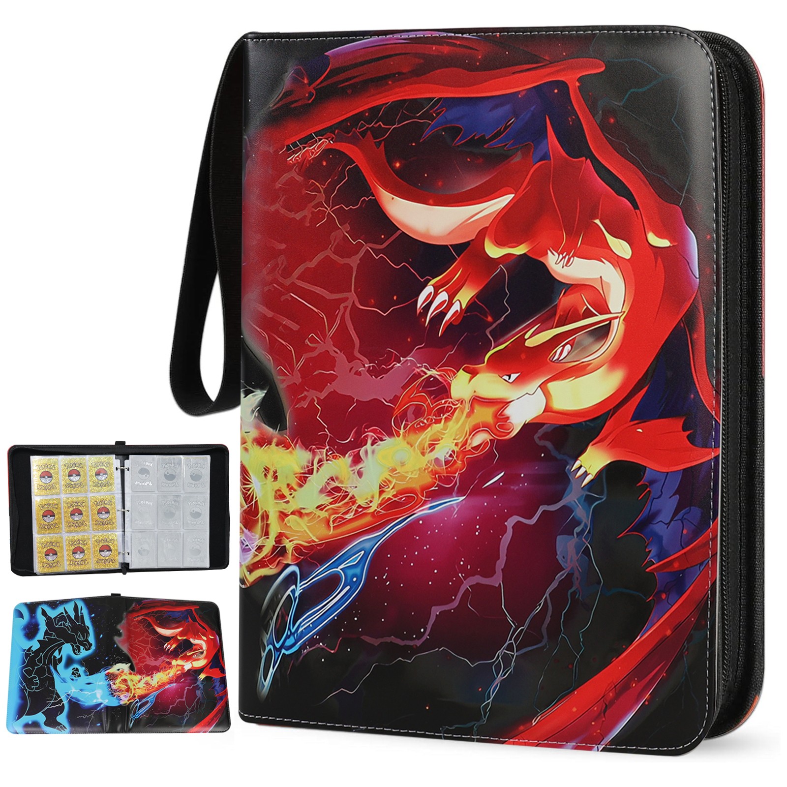 900 Card Pocket Binder 9 Pockets Trading Cards Album Folder