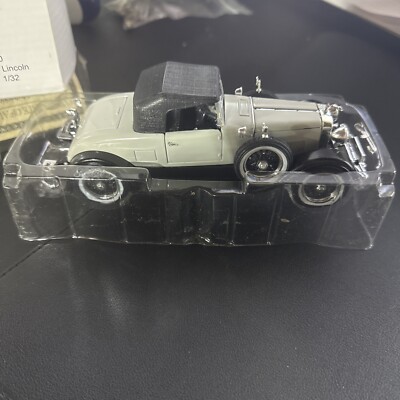 1928 Lincoln Coupe Roadster Scale Gray Black Die Cast 1:32 Fast Ship