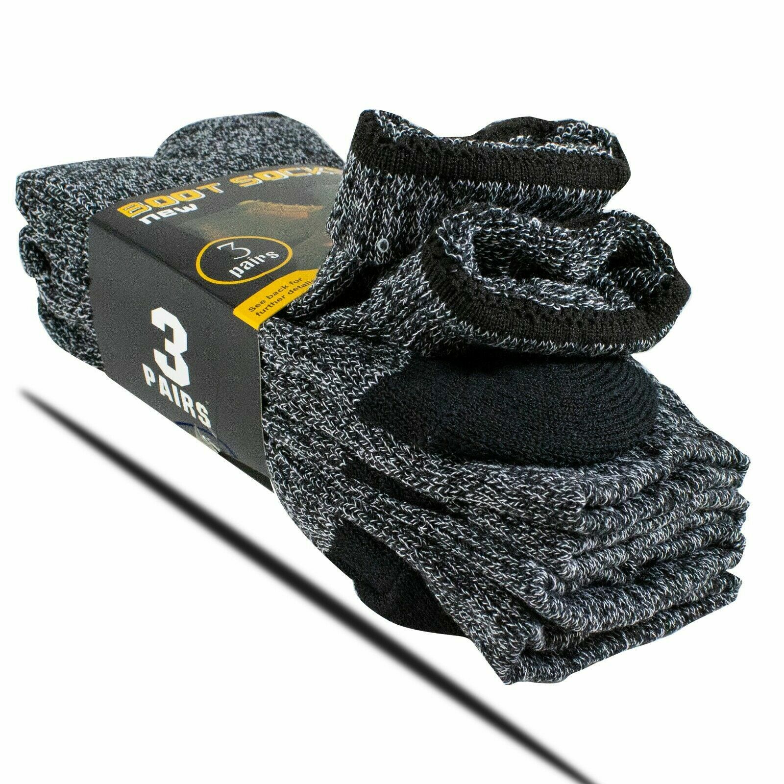 6 Pair Mens Winter Thermal Warm Heavy Duty Cotton Crew Work Boots Socks 9-13