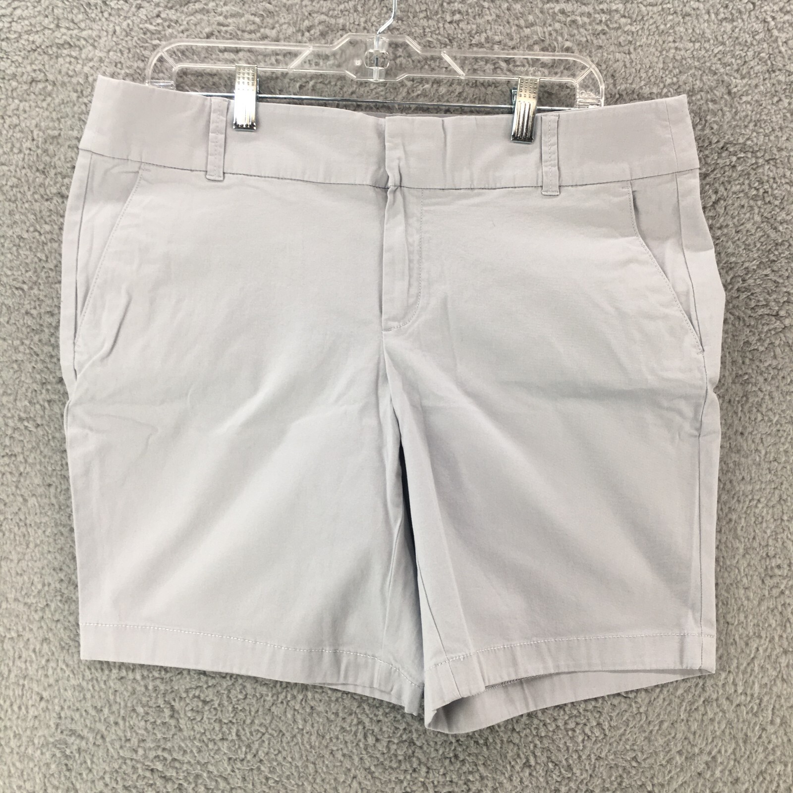 J.Crew Frankie Chino Shorts Mens 12 Gray Low Rise Belted Zip