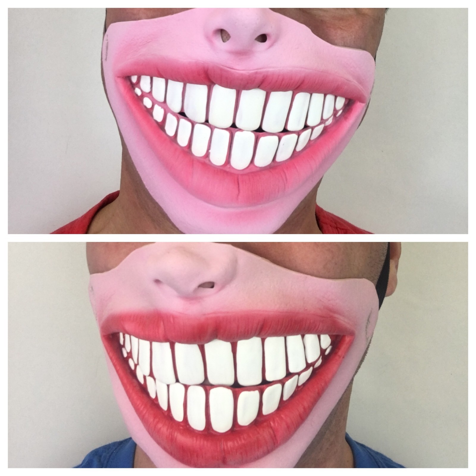 Funny Half Face Big Teeth Veneers Rylan Smile Mask Latex Fancy Dress Stag Party Ebay