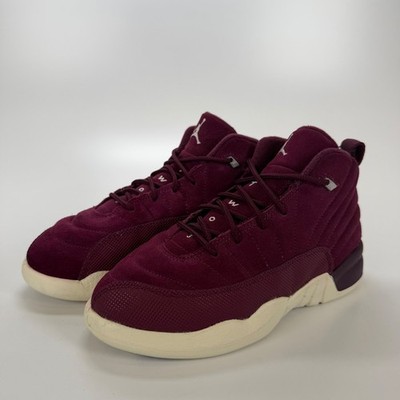 Jordan 12 Retro Bordeaux PS Kids Sneakers 3Y Burgundy Maroon 151186-617