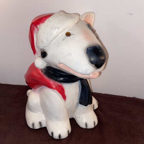 Vtg 1980's SPUDS MACKENZIE Bull Terrier Dog SANTA Bud Lite