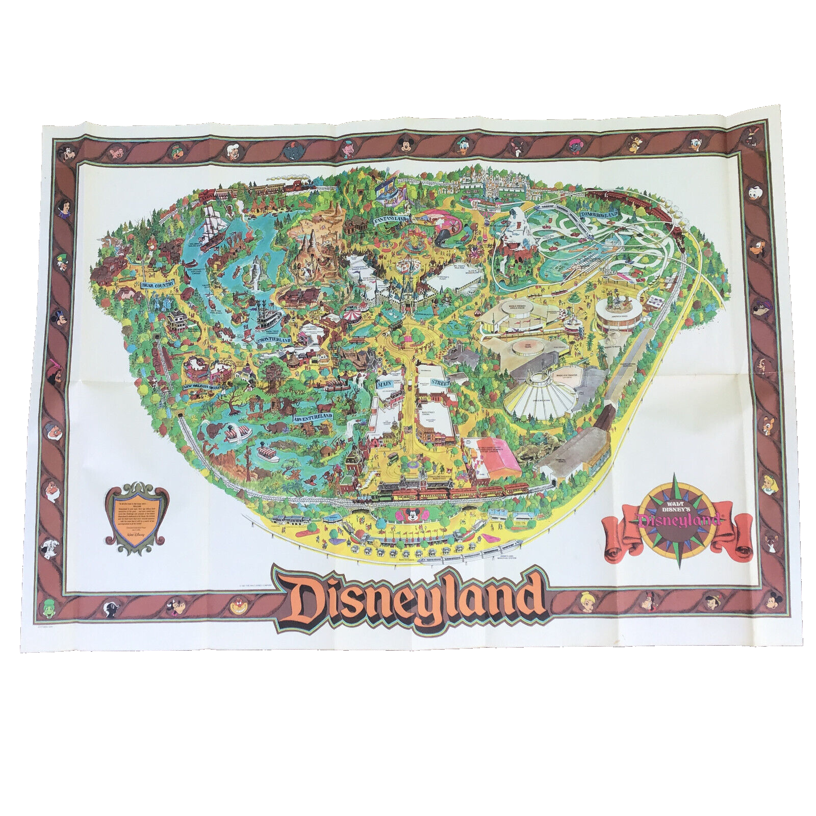 アート・デザイン・音楽 walt disney guide to Disney land Walt Disney World 50th Anniversary 4 Parks Theme Poster Art