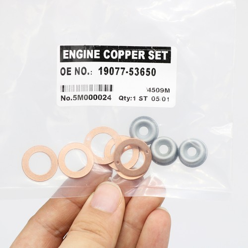 Injector Seal Kit With Heat Shield 19077-53650 Fits Kubota D1105, 3 Cylinder USA