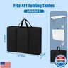 SIRUITON Folding Table Storage Bag, Portable 600D WaterProof Carry Bag for Folding Picnic/Camp Tables with Reinforcing Plate and Shoulder Strap, 24