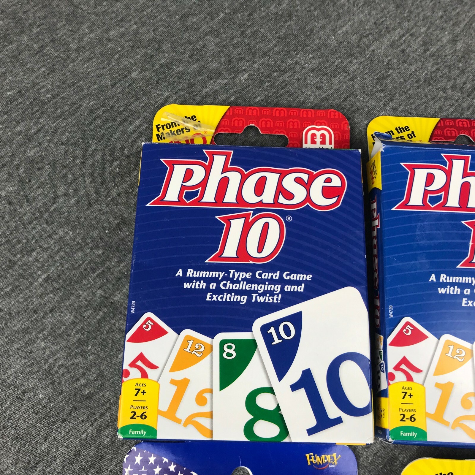 Lot of 4 Brand New Phase 10 Card Game Sets 2007 Fundex Mattel Fast Shipping!