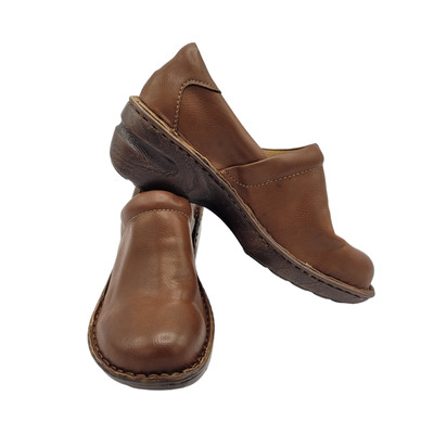 NEW B.O.C. Women's Size 9 Peggy Comfort Leather Clog Mocc Brown Oiled