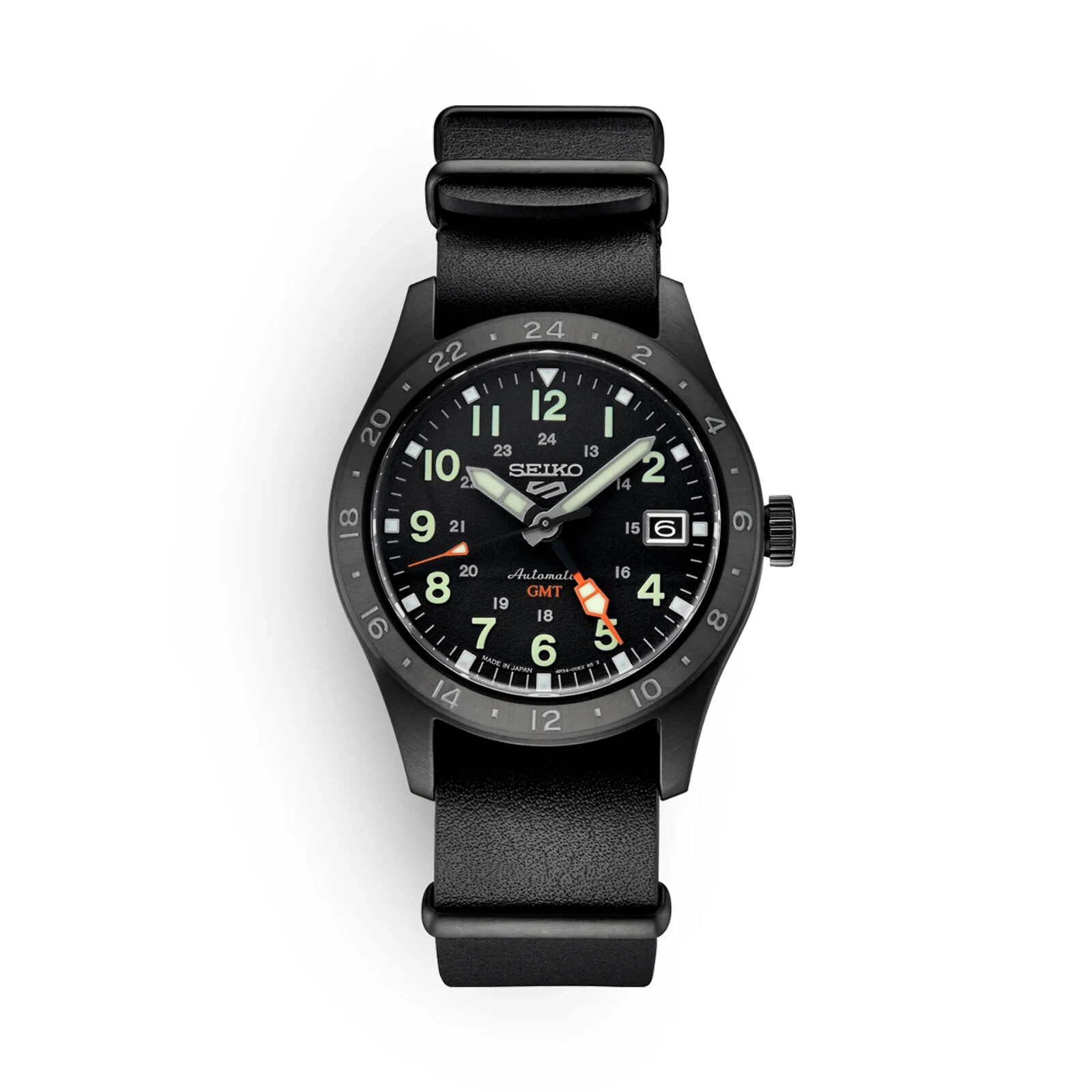 Pre-owned Seiko 5 Sports Field Gmt Automatic Men's Watch (black)