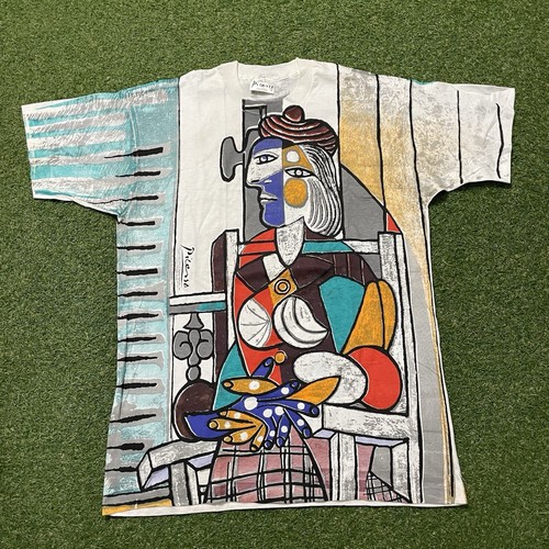 Vintage 80s 90s Picasso Shirt Art All Over Print Original T