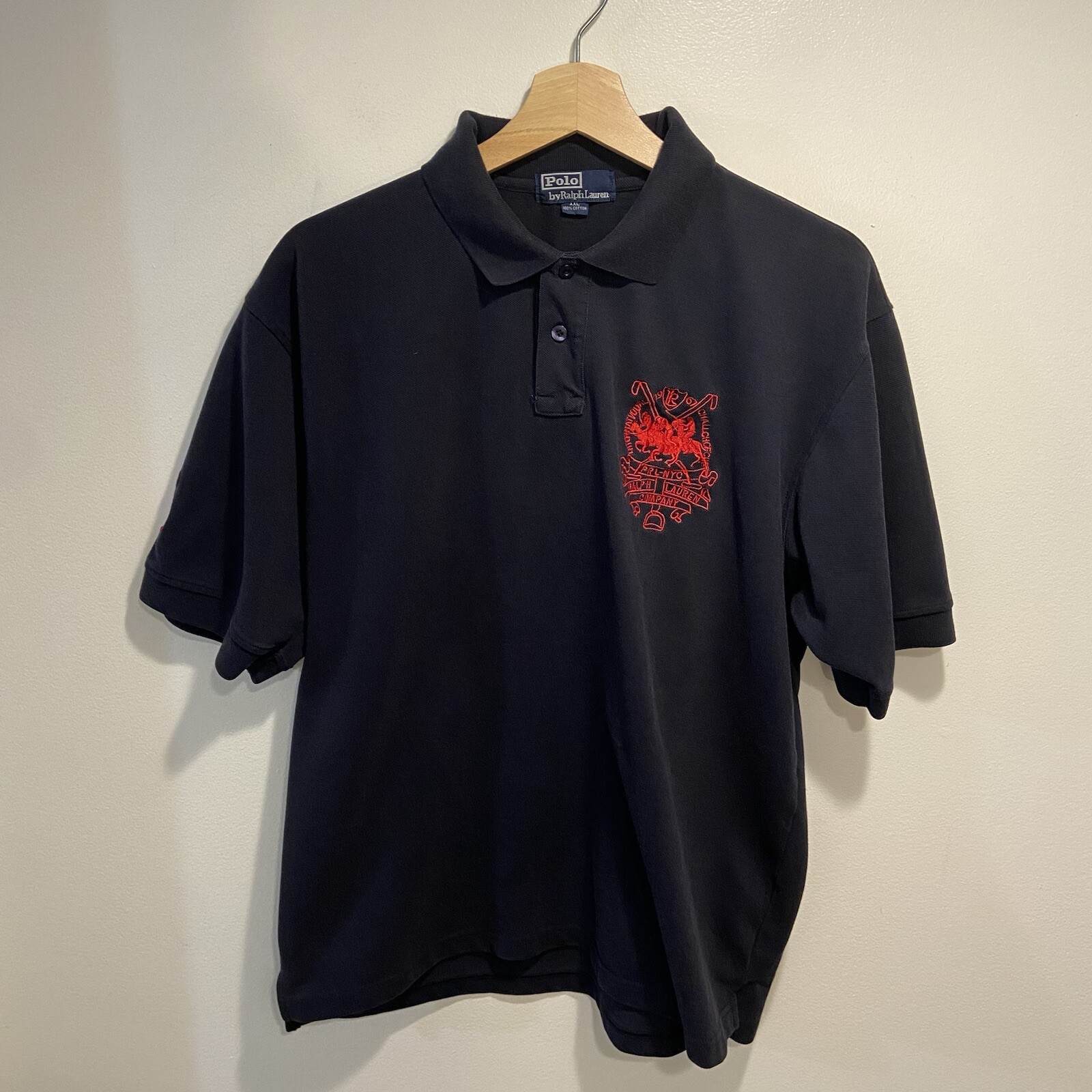 Vtg Polo Ralph Lauren Blue Shirt Mens Med (Tag XXL) International Challenge Cup