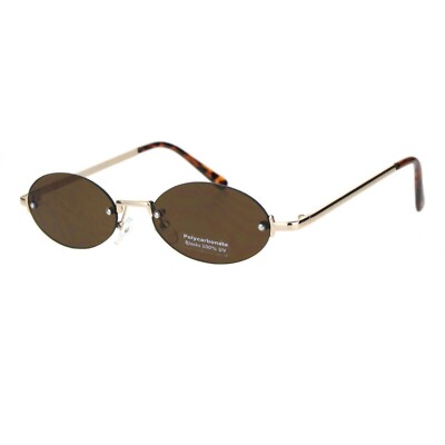 Rimless Oval Shape Sunglasses Unisex Trendy Fashion Metal Frame UV 400