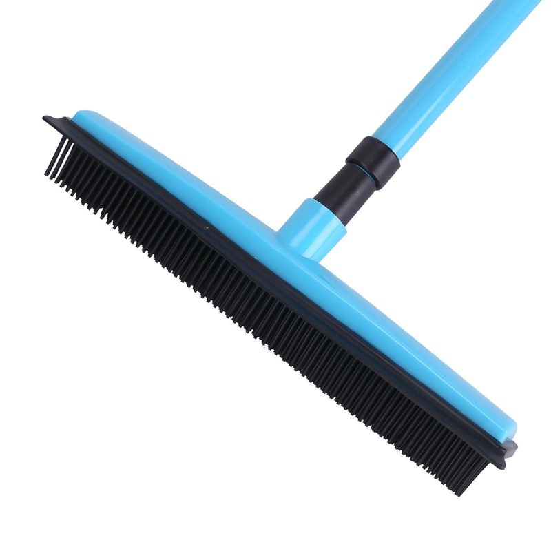 Rubber Broom Brush Pet Hair Remover Rubber Bristle Carpet Cleaning