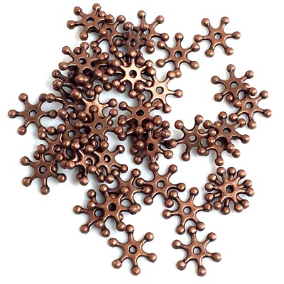 Copper Pewter Spacer Beads Headpin Finding Daisy Crimp Bead Charm Antique Copper
