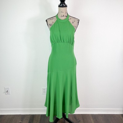 Donna Morgan NWT Primrose Halter Neck Midi Dress Green Size 4