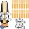 Treela Clarinet Ligature 2.5 Bb with 20 Pcs Clarinet Reeds Adjustable Screws Reeds for Clarinet Replacement Supply Use, Mouthpiece Not Included