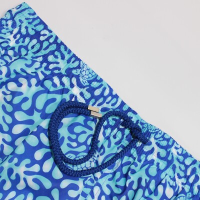 Vilebrequin NWT Swimsuit Size XXL US In Shades of Blue 100% Polyester