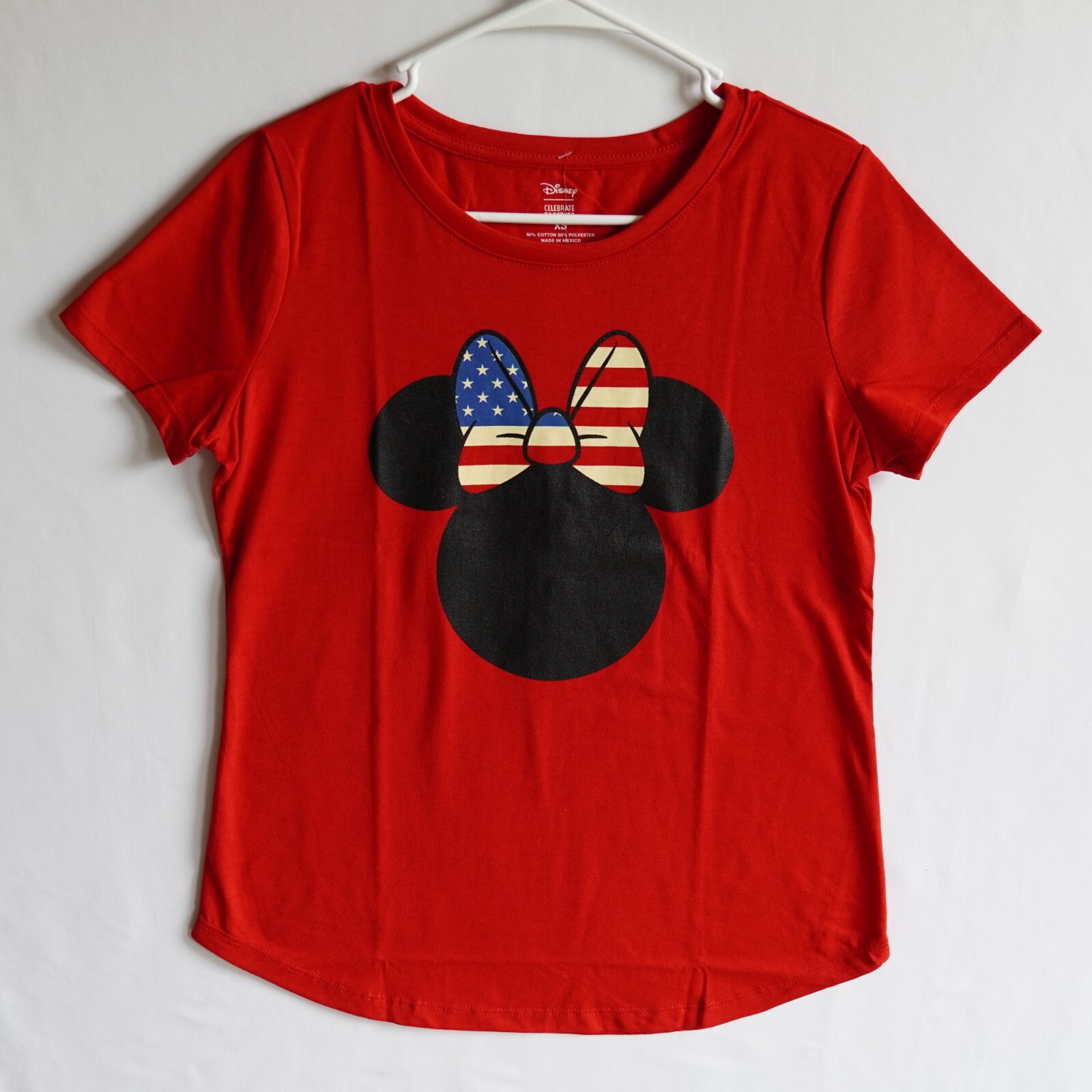 Disney Minnie Mouse Women's 4TH JULY USA American Flag RED WHITE BLUE Authentic