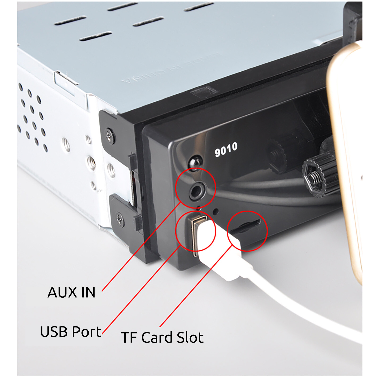 9" Single 1DIN Wireless Apple CarPlay/Android Auto Car Stereo Touch Screen Radio