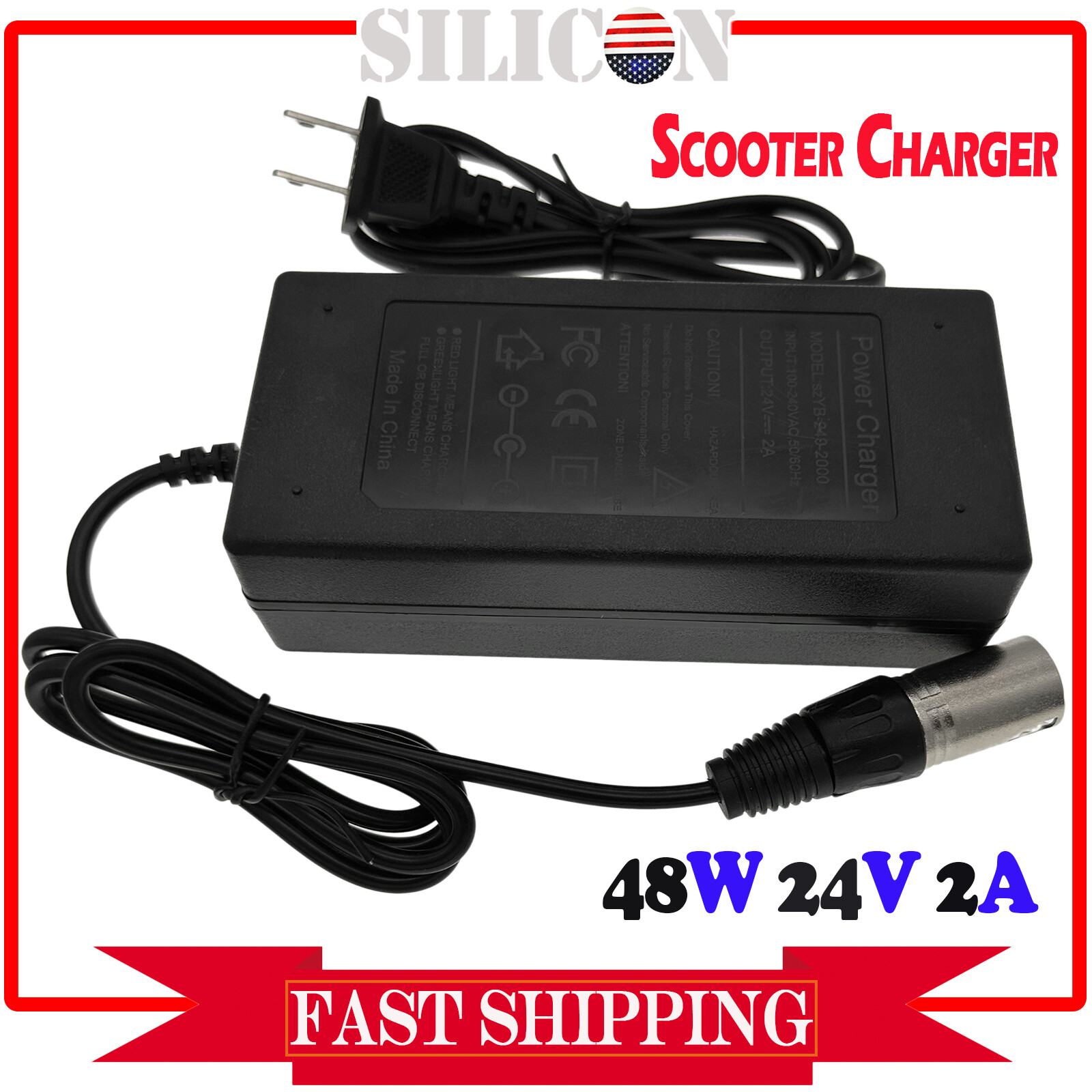 24V Electric Scooter Battery Charger for Mongoose CX24V200 CX24V450 IMPACT Bike