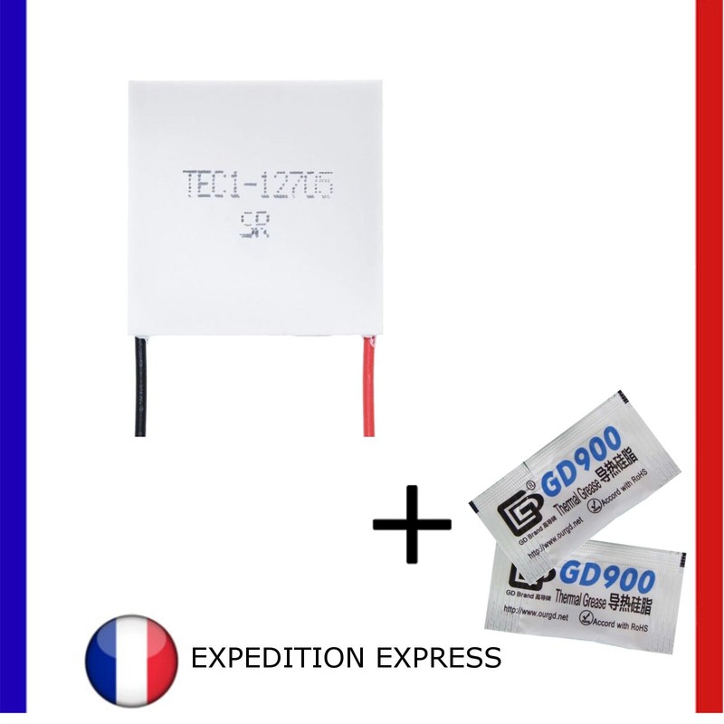 Tec1-12705 Module Peltier +Pate Thermique Effet Thermoelectrique/Machine Ã  Biere