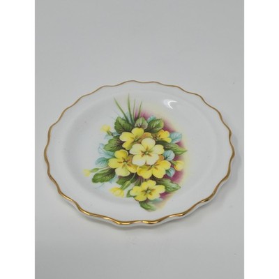Royal Grafton Fine Bone China Floral Plates Set of 2 Gold Trim England