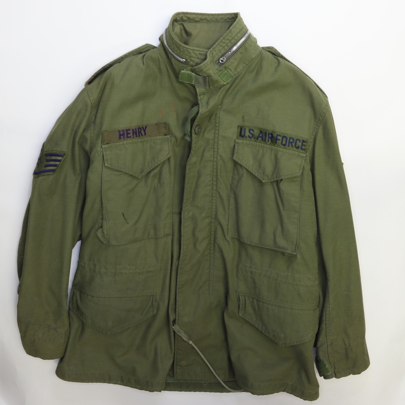 Vintage USAF Vietnam Sateen OG 107 M-65 Field Coat Jacket