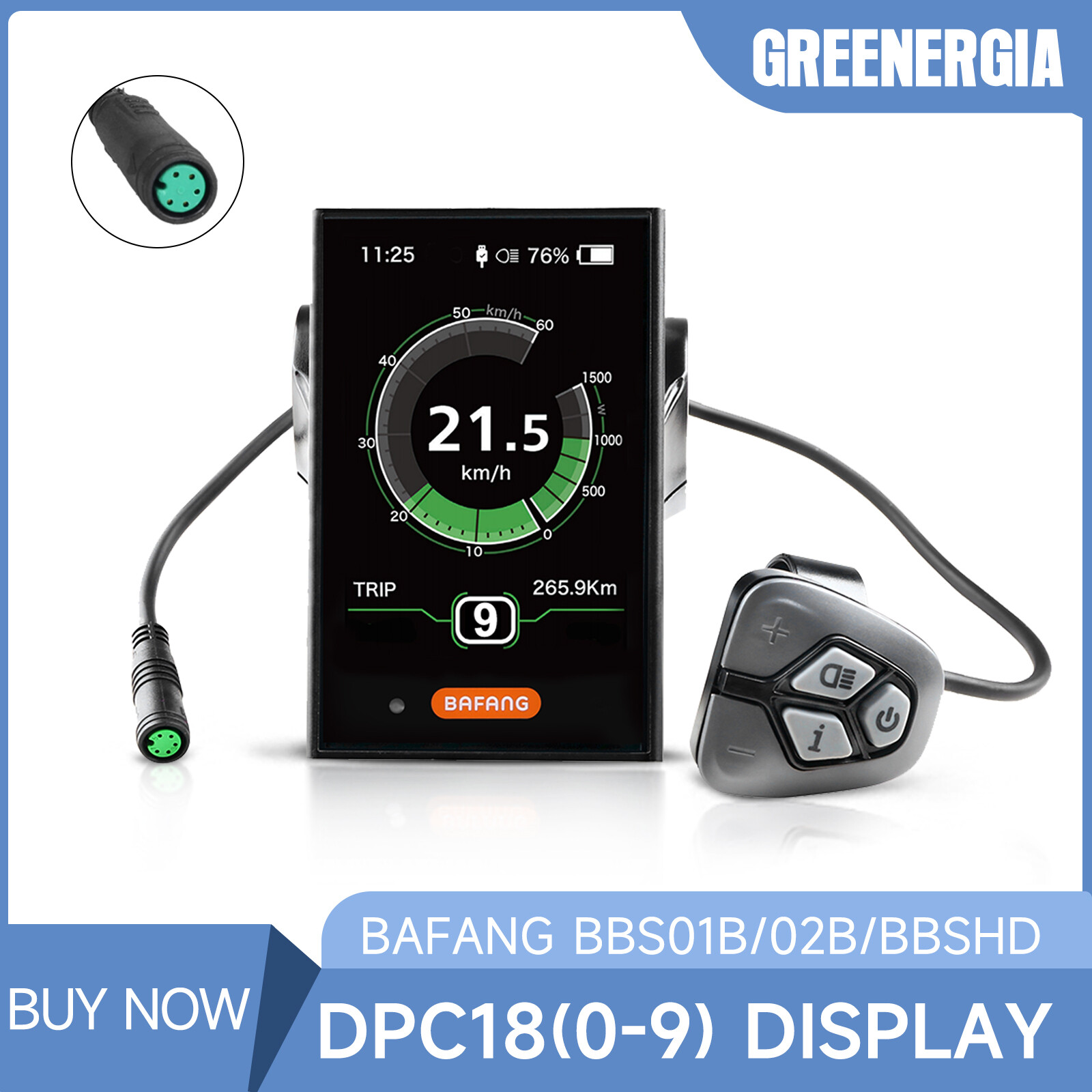 BAFANG DPC18 LCD Display Electric Bike Kit BBS BBSHD Mid Dri
