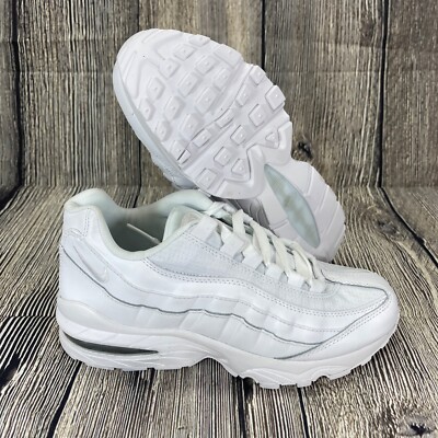 Nike Air Max 95 GS White Metallic Silver 905348 104 Youth Size 4Y eBay