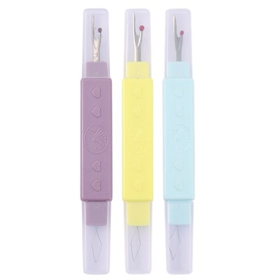 3pcs 2 in 1 Thread Remover & Needles Threader Sewing Embroidery Needle Threader