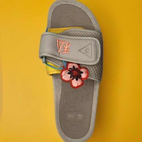 ADIDAS Pharrell x HU Chancletas Slides Sz 12 RARE Slipper BEIGE