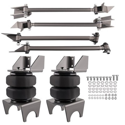 Uniervsal Weld-On Triangulated 4 Link 2500LBS Air Spring Bags Suspension Kit