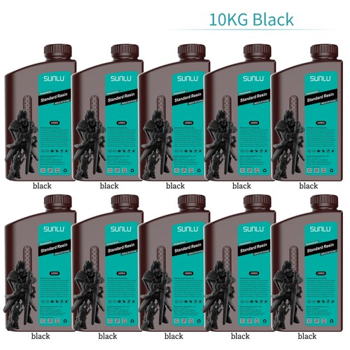 SUNLU 10×1KG Upgraded Standard 3D Printer Resin 405nm Rapid Photopolymer Resins