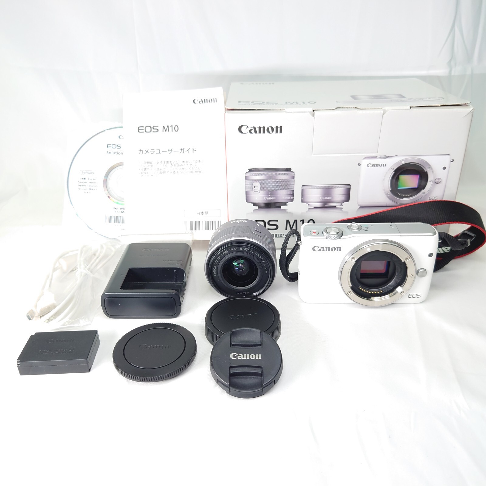 最終値引き/Canon EOS M10 ホワイト 15-45mmレンズ付き Amazon | Canon ミラーレス一眼カメラ EOS M10 レンズキット