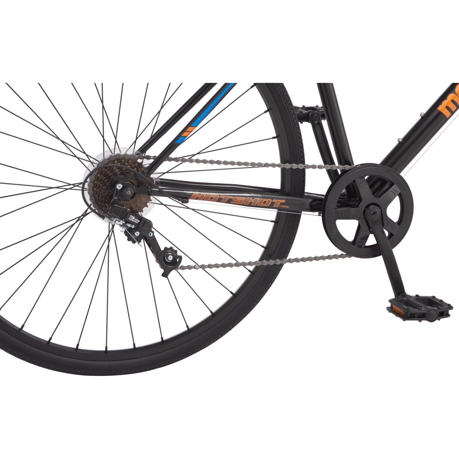 700C Mongoose Hotshot Men's Mountain Bike Outdoor Bicycle Ride Black/Orange New