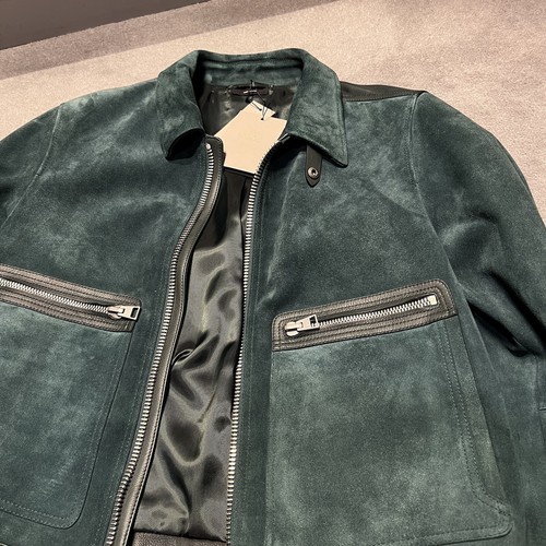 Pre-owned Tom Ford Suede Jacket In Medium And Large In Green