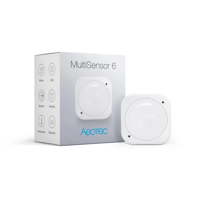Aeotec Z-Wave MultiSensor 6, 6 in 1 sensor, Tempurature, Humidity,