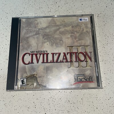 Sid Meier's Civilization III MAC Apple Game 2001 Macsoft   Disc + Manual EXC