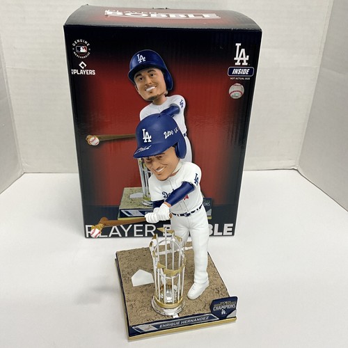 KIKE HERNANDEZ DODGERS SIGNED FOCO FLAME BOBBLEHEAD 