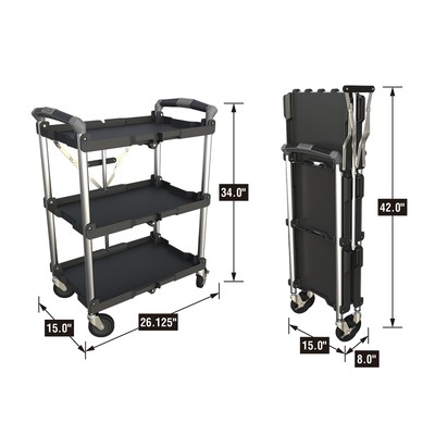 Olympia Tools 85-188 Collapsible Service Cart Collapsible Cart