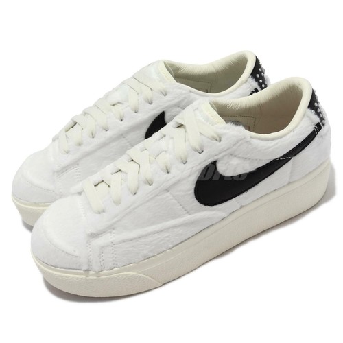 Nike Wmns Blazer Low Platform Sail Черно-белый кашемировый женский повседневный DO2115-133