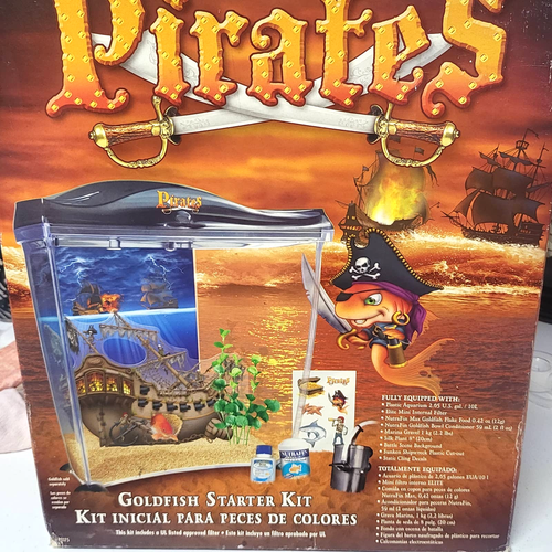 MARINA Pirates Goldfish Tank Background Pump Plants Net And Other Things